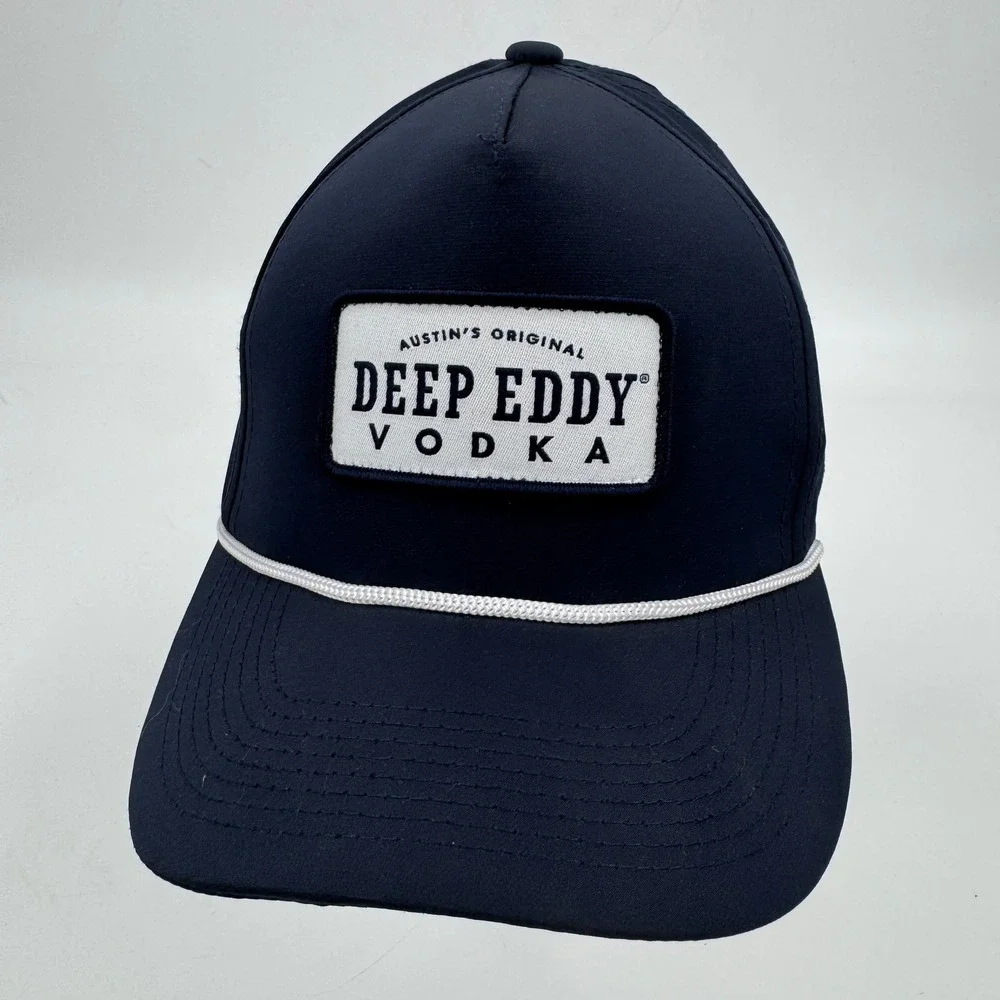 Deep Eddy Vodka Navy Blue Rope Snapback Hat Austin Original Logo Promo Cap